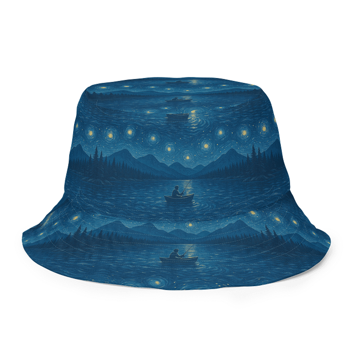 Starry Mountain Lake Fishing Bucket Hat product image (1)