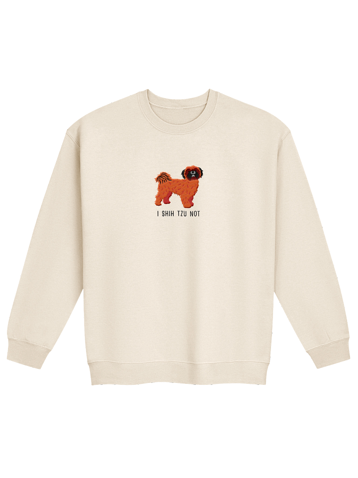 I Shih Tzu Not Sweatshirt (Embroidered) of a Shih Tzu(Red, Black Mask) product image (21)