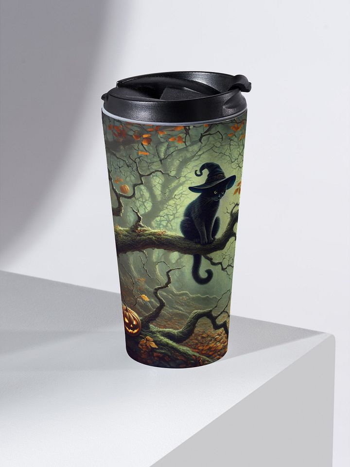 Enchanted Forest Witch Cats Stainless Steel Travel Mug product image (2)