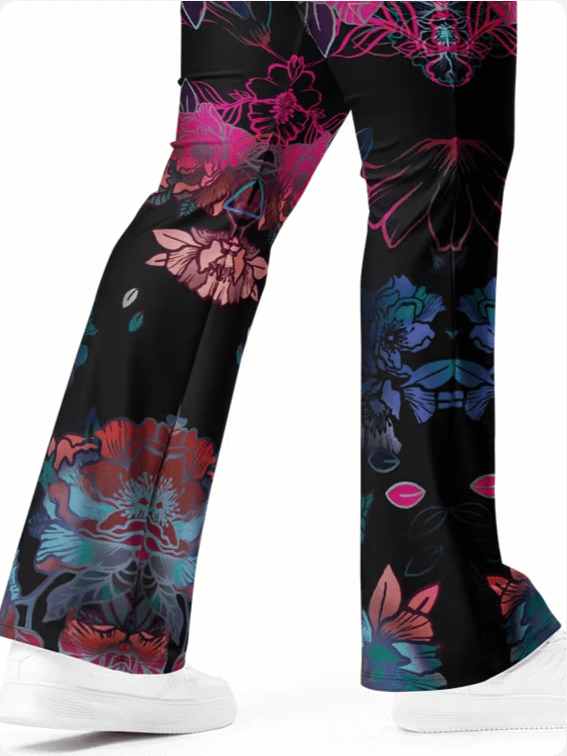 Black lace-flare leggings product image (11)
