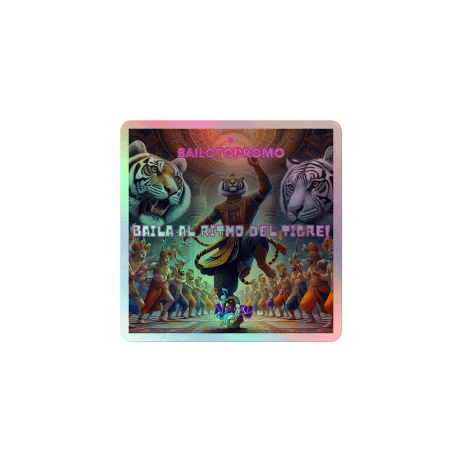 Sticker holográfico Baila al Ritmo del Tigre product image (1)