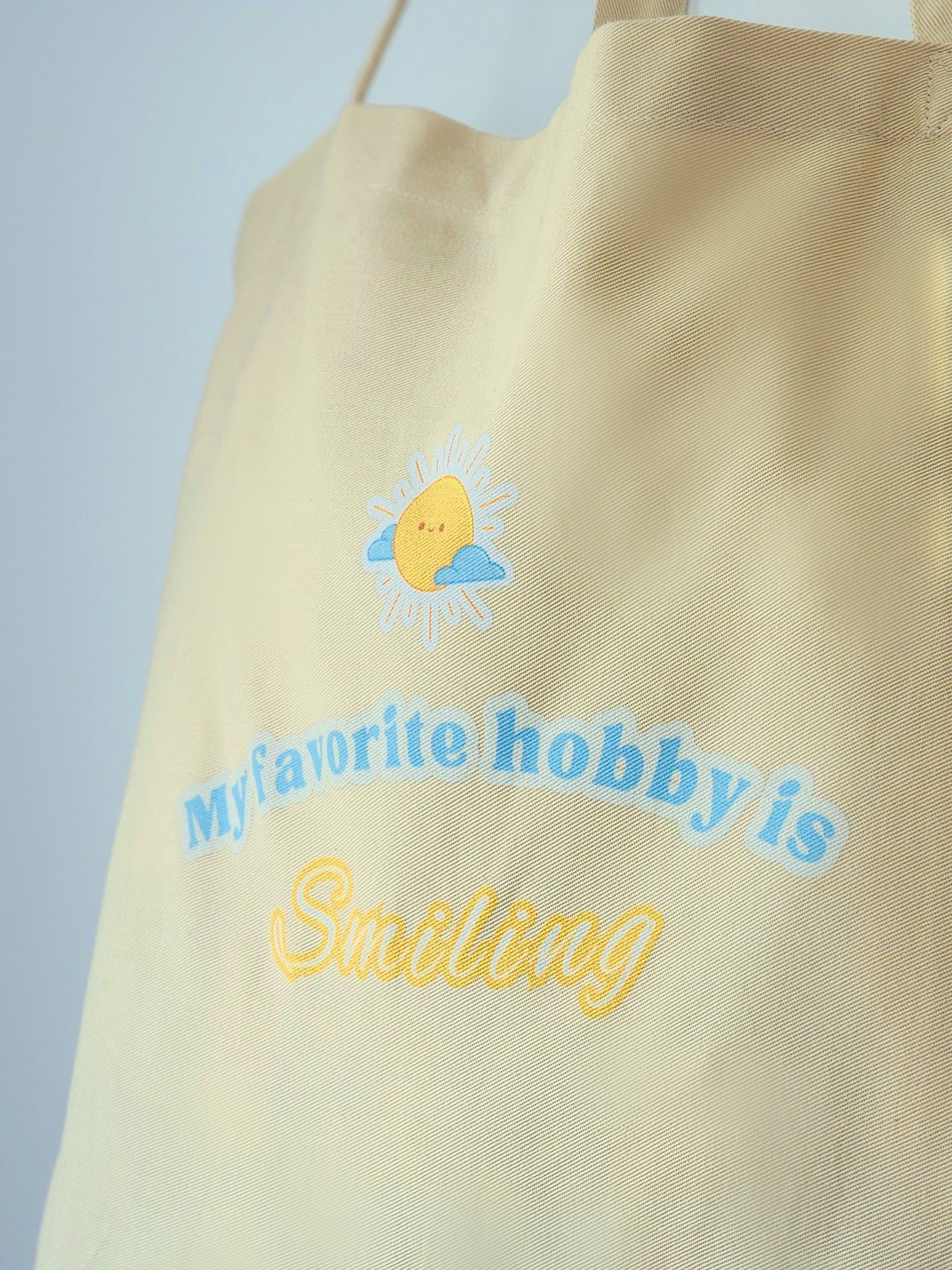 My Favorite Hobby is Smiling Organic Cotton Tote product image (4)