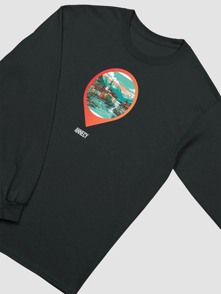 Gildan Ultra Cotton Long Sleeve T-Shirt | AI Design Annecy city product image (1)