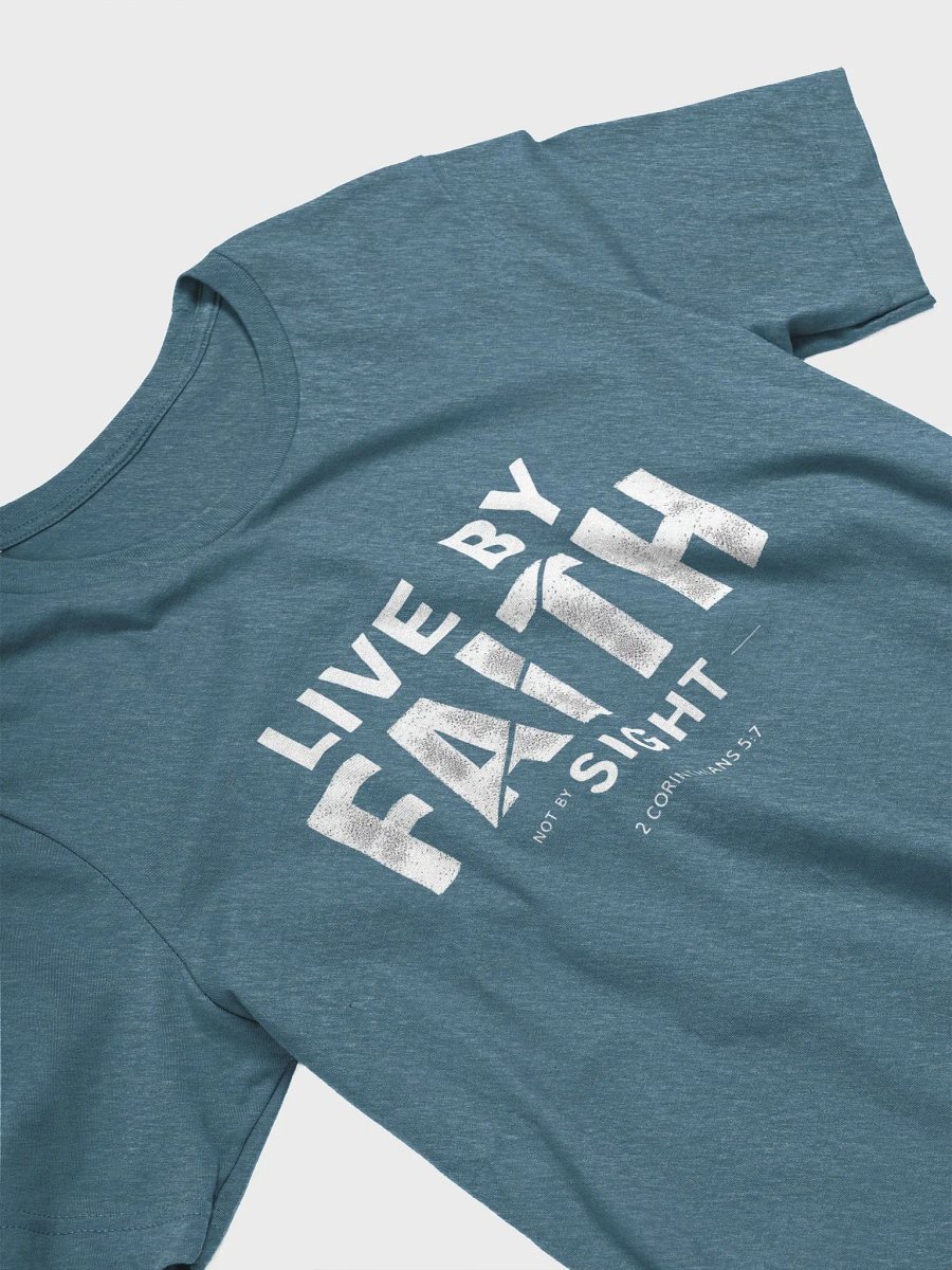 Live By Faith Christian T-Shirt | 2 Corinthians 5:7 product image (3)