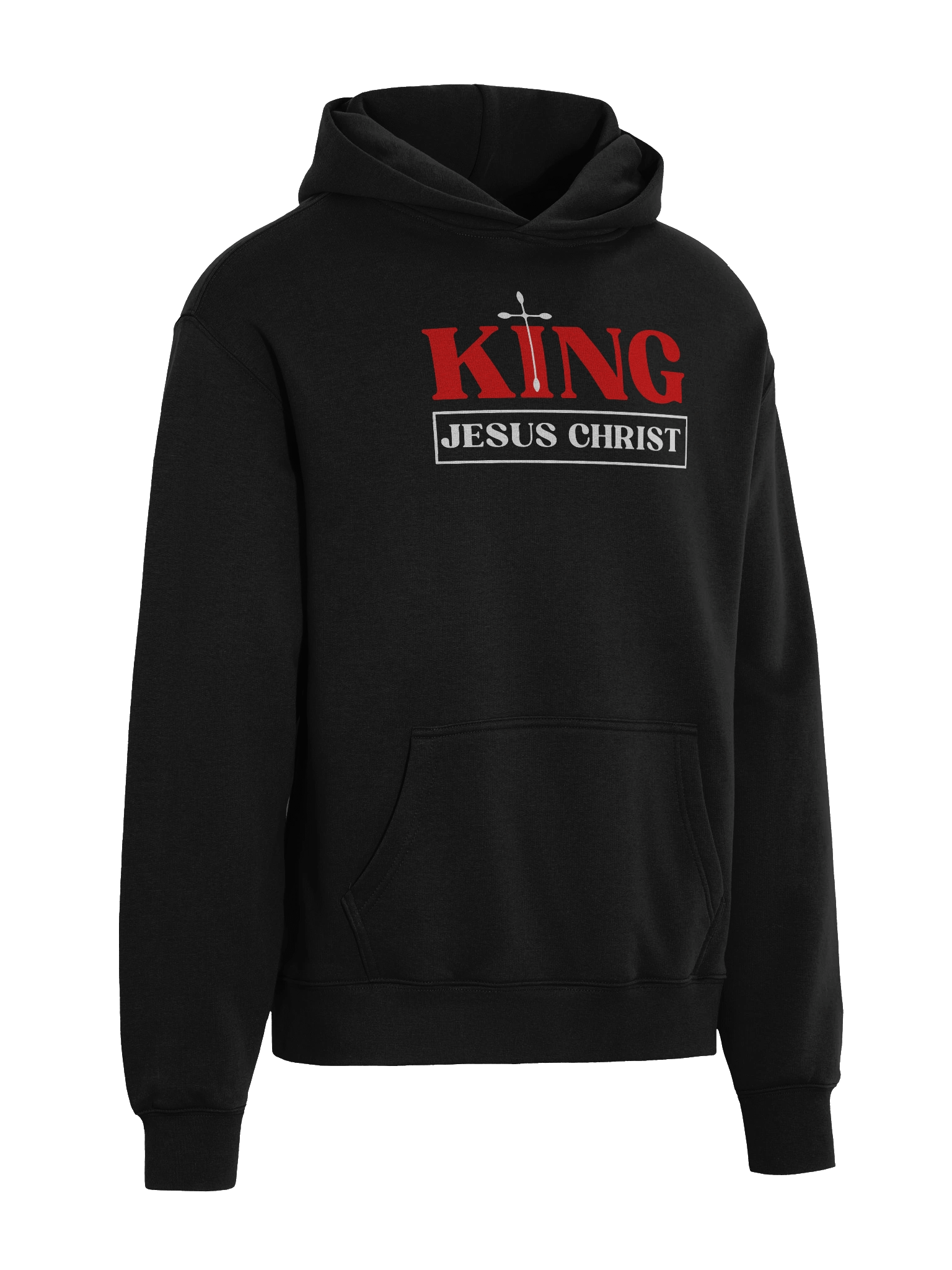 King of Kings Jesus Christ Oversized Hoodie | Christian Plus Size Streetwear | Bold Faith Apparel with Front & Back Design product image (6)