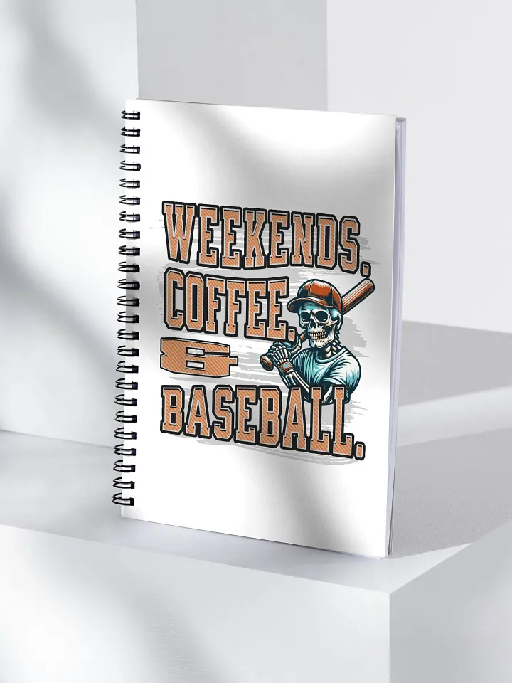 Weekends Coffee And Baseball Skeleton Warrior Notebook product image (1)