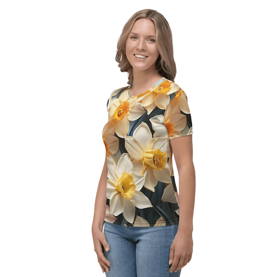 Dazzling Daffodils: Floral Fusion Tees product image (6)