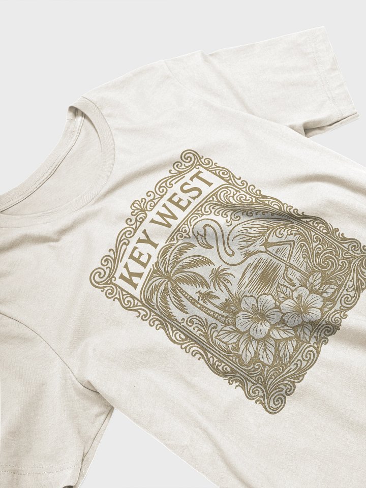 Key West Tropical T-Shirt Ultra Soft Tee with Flamingo and Hibiscus product image (1)
