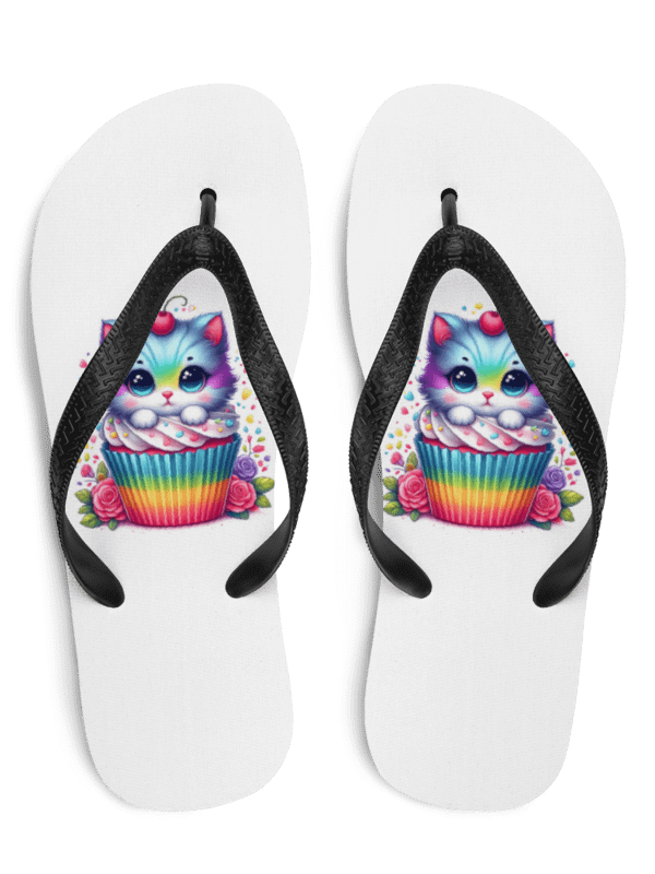 Cupcake Kitten Flip Flops product image (1)