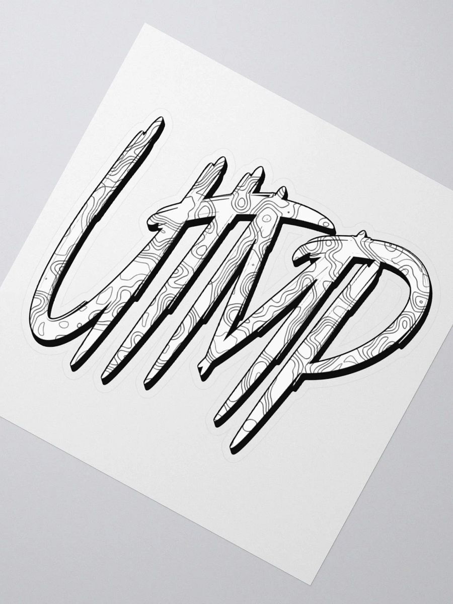 Kiss Cut Sticker - UTMP Logo Topo Stealth White product image (3)