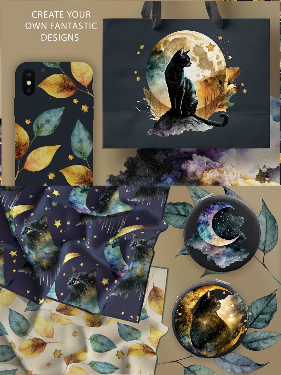 Black Cat - Watercolor Magic Bundle product image (4)