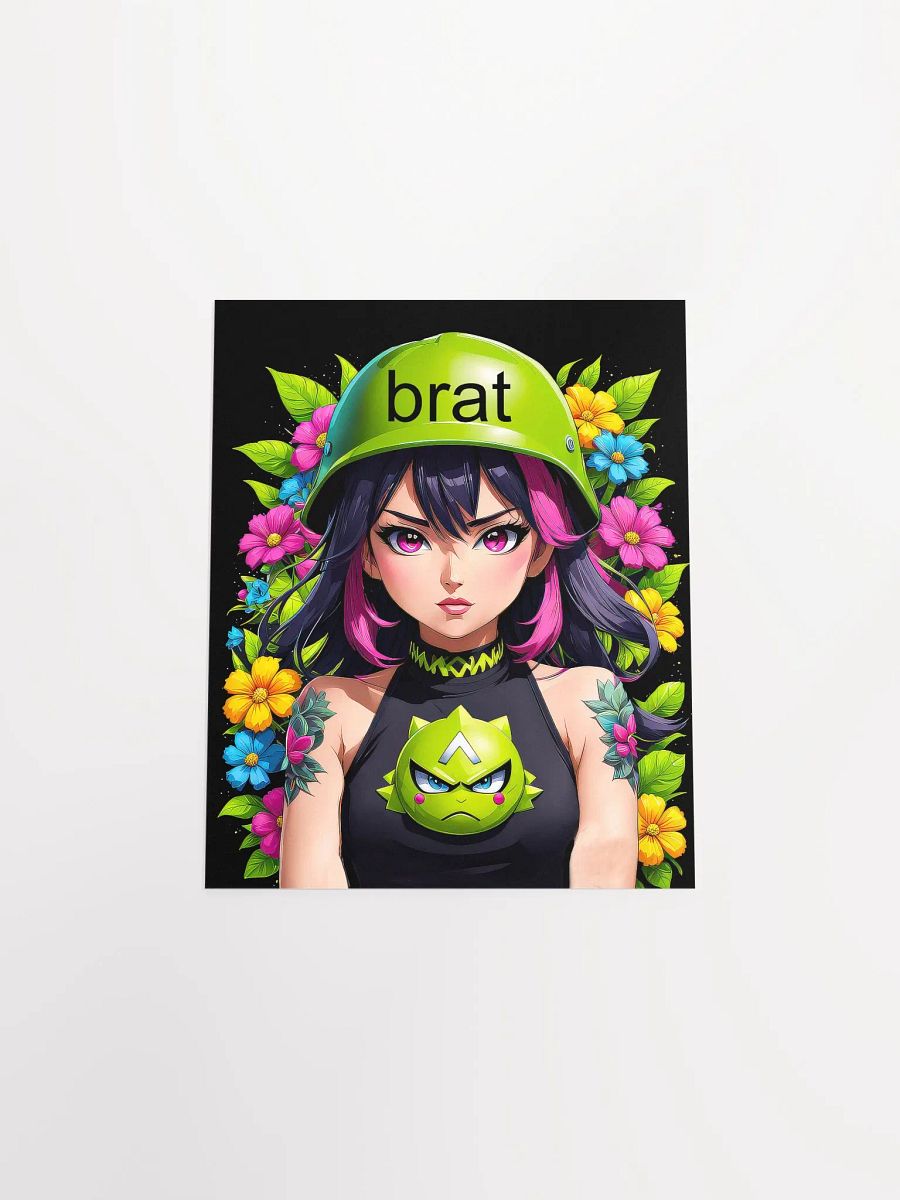 Brat Girl - Poster - Black Background - Small and Standard Sizes - 8x10-11x14-12x16-16x20 Inches product image (13)