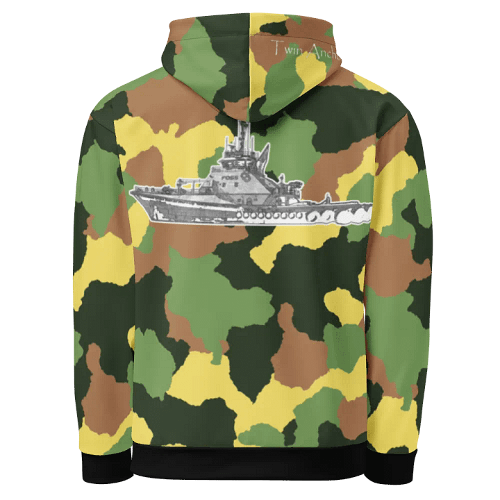 Green Camouflage Foss tug Sketch Hoodie product image (1)