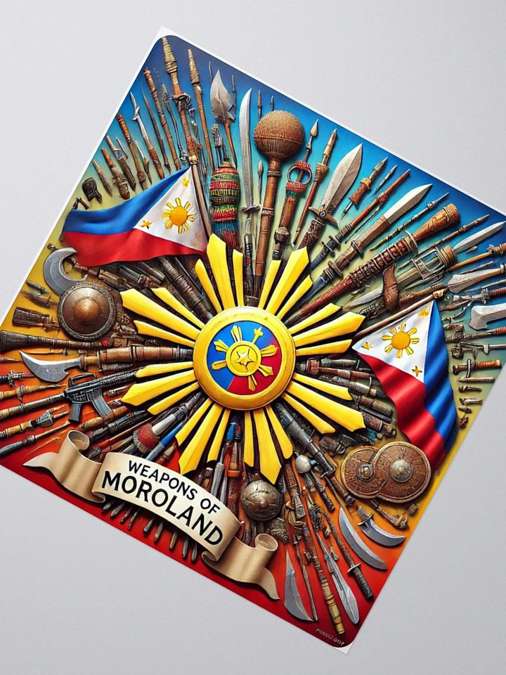 Weapons of the Moroland, Filipino Swords Rounded Square Decal Sticker Label for Car Decals and more product image (5)