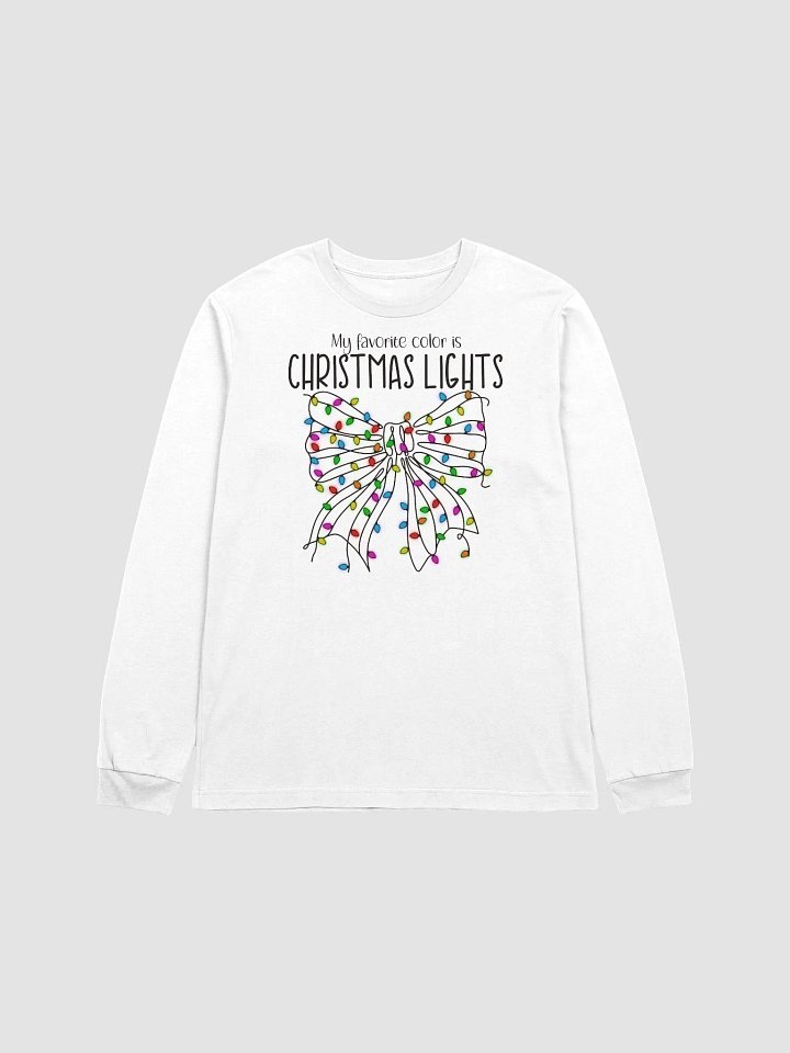 My favorite color is Christmas Lights Long sleeve shirt product image (3)