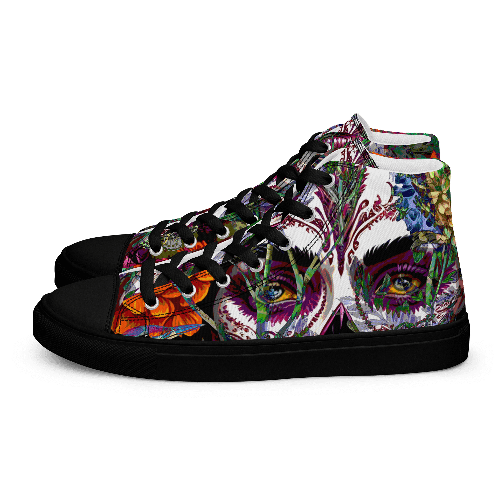 Sugar Skull Men's High Top Canvas Shoes product image (1)