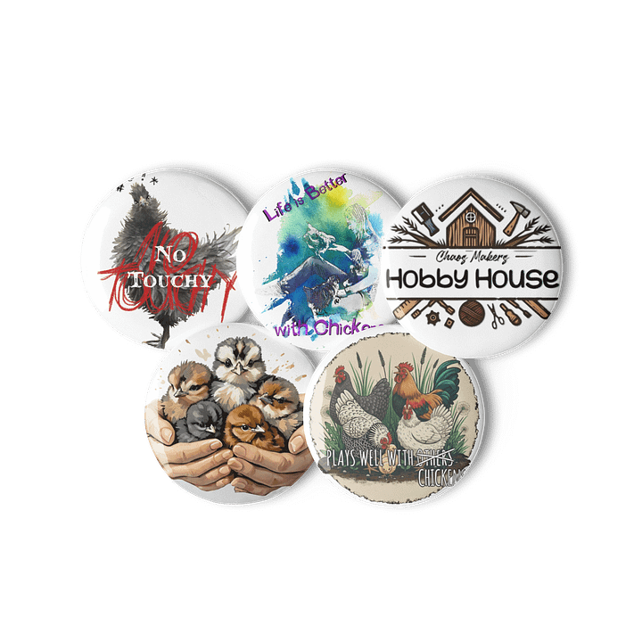 Chicken Collection - Button Pins product image (2)