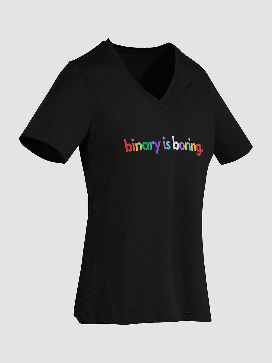 Binary Is Boring Relaxed V-Neck Tee product image (2)