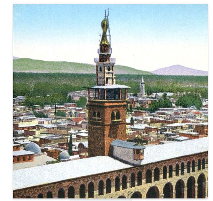 صورة : دمشق منظر عام من مأذنة الجامع الاموي بداية القرن العشرين product image (2)
