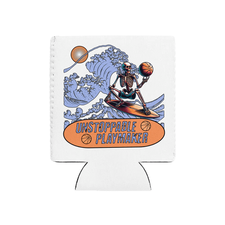 Unstoppable Playmaker Skeleton Basketball Can Cooler product image (1)