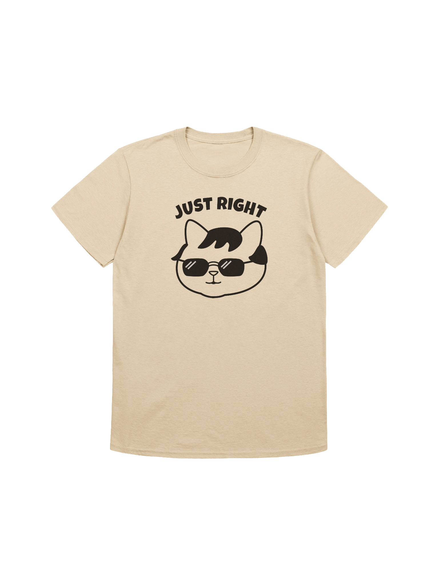 Goromi the Cat in Wig (JUST RIGHT) - Unisex Adult Super Soft Lightweight T-shirt product image (2)