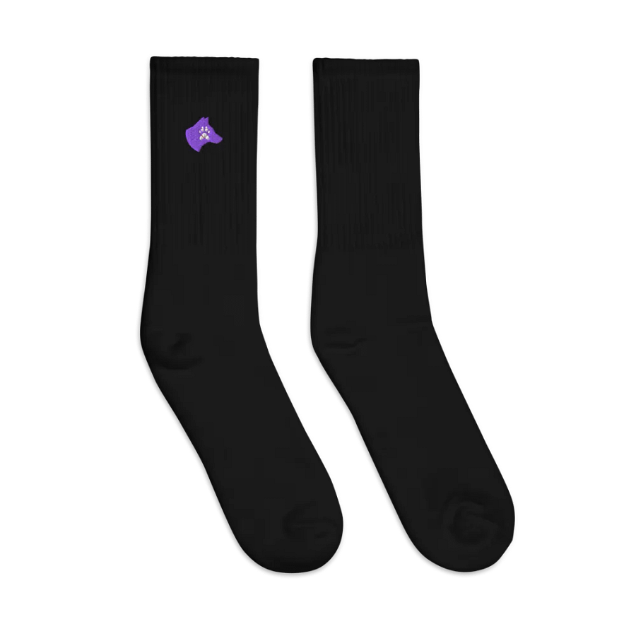 Pawsitively Yours Embroidered Crew Socks product image (4)