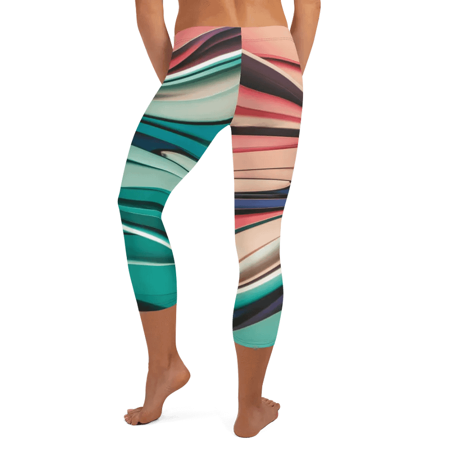 TDS Music Women's Capri Leggings with Abstract Geometric Print (XS-XL) product image (5)