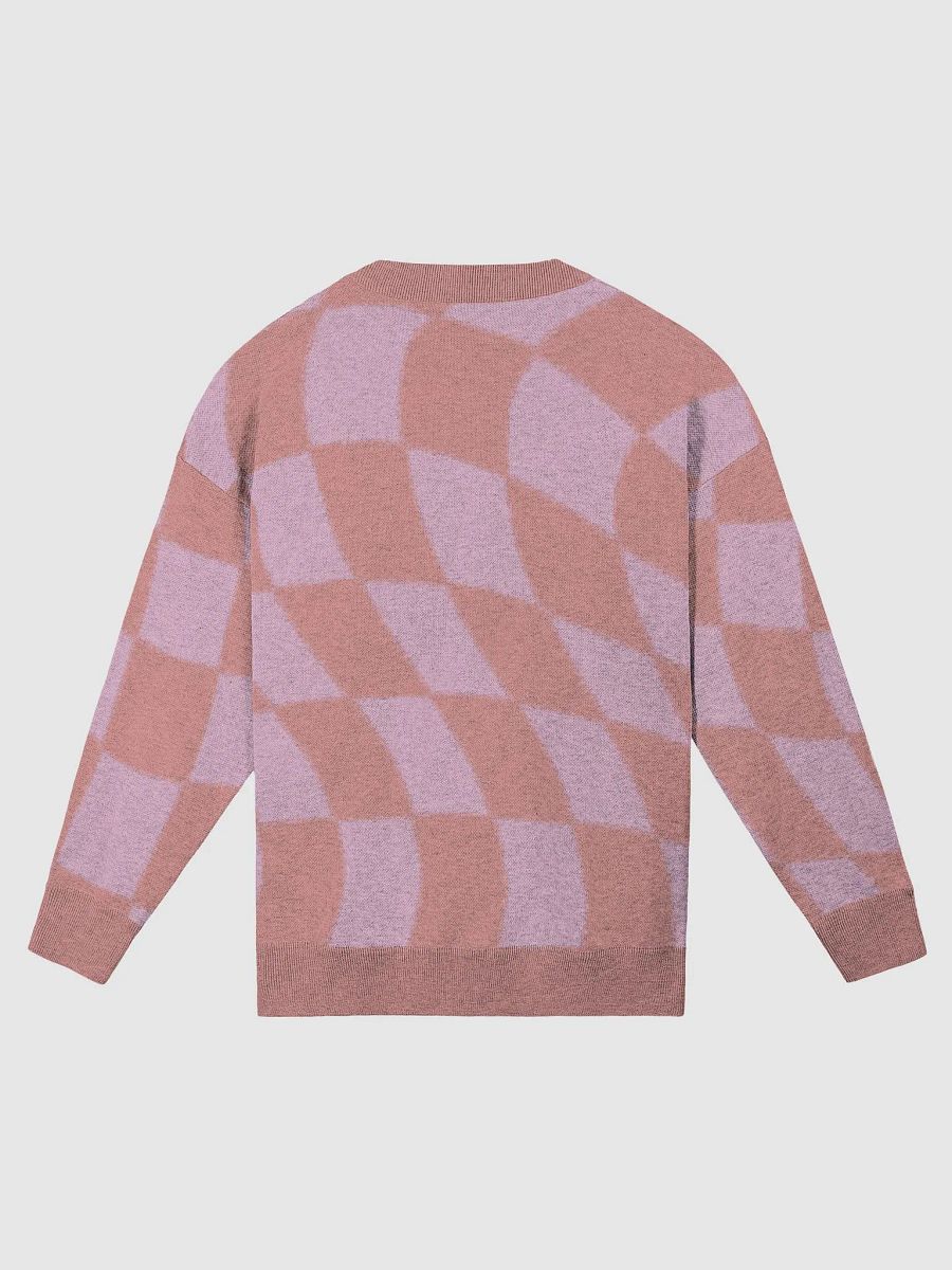 Lilac Checkerboard Knit Sweater product image (2)