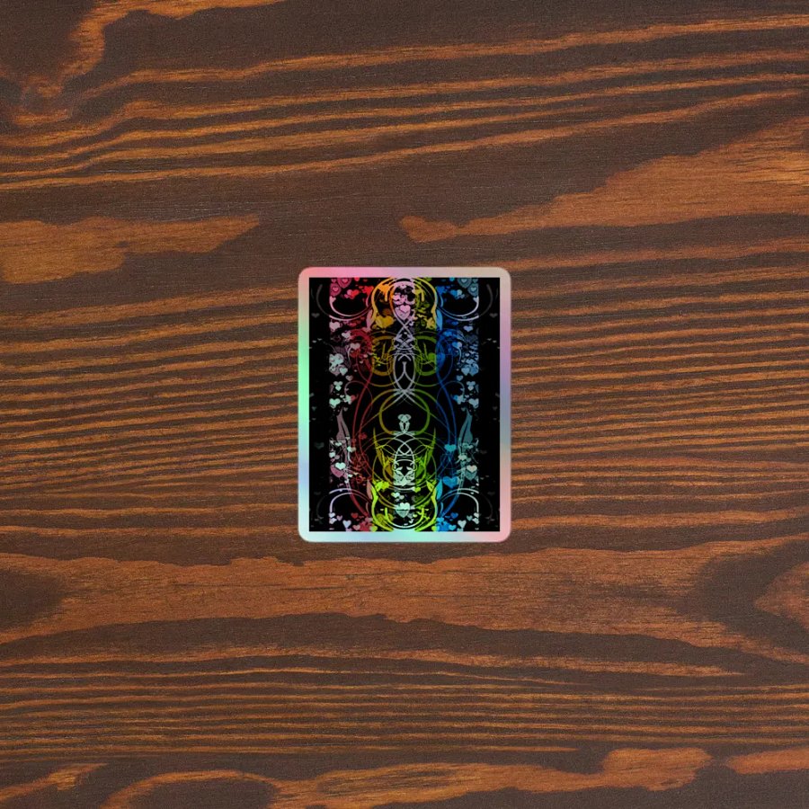 Queer Pride Flag Sticker (Flourish Variation) product image (5)