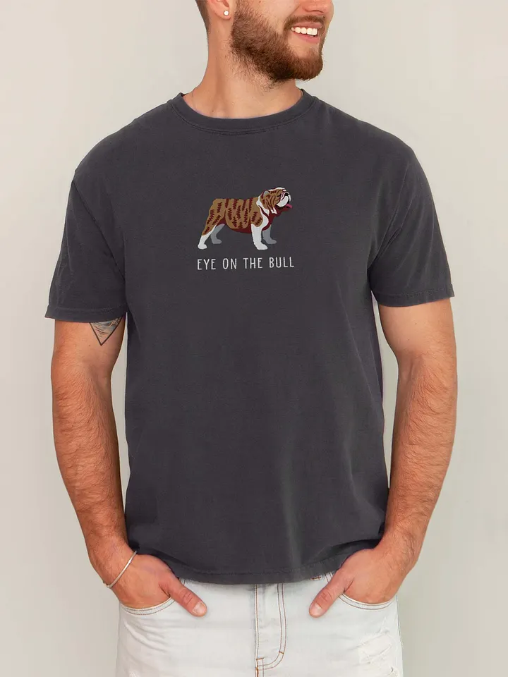 Eye on the Bull T-Shirt(Embroidered) of an English Bulldog(Brindle) product image (2)