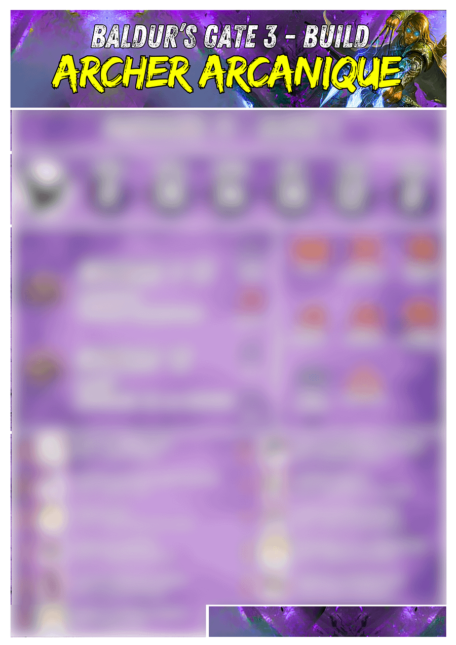 Baldur's Gate 3 : Build Archer Arcanique (pdf à imprimer) product image (1)