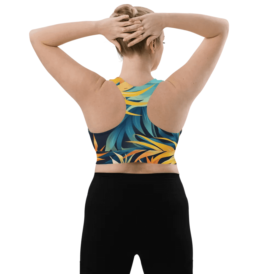Tropical Flow Longline Sports Bra product image (10)