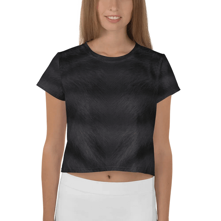 Black Tabby Cat Crop Tee product image (1)