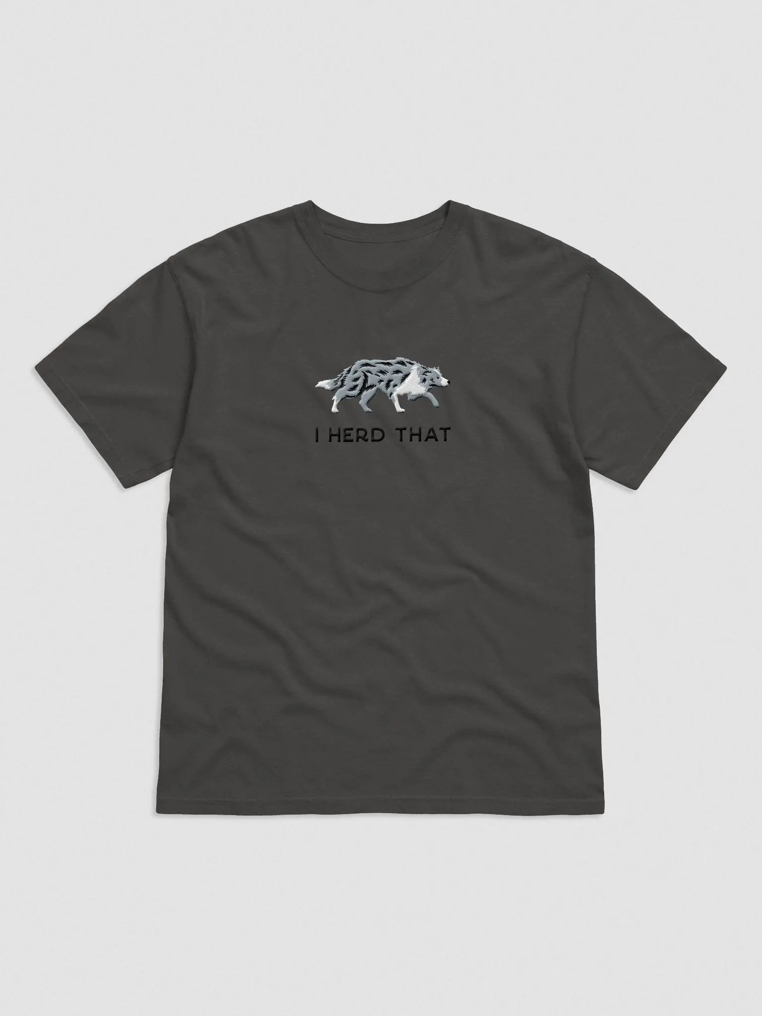 I Herd That T-Shirt(Embroidered) of a Border Collie(Blue Merle) product image (4)