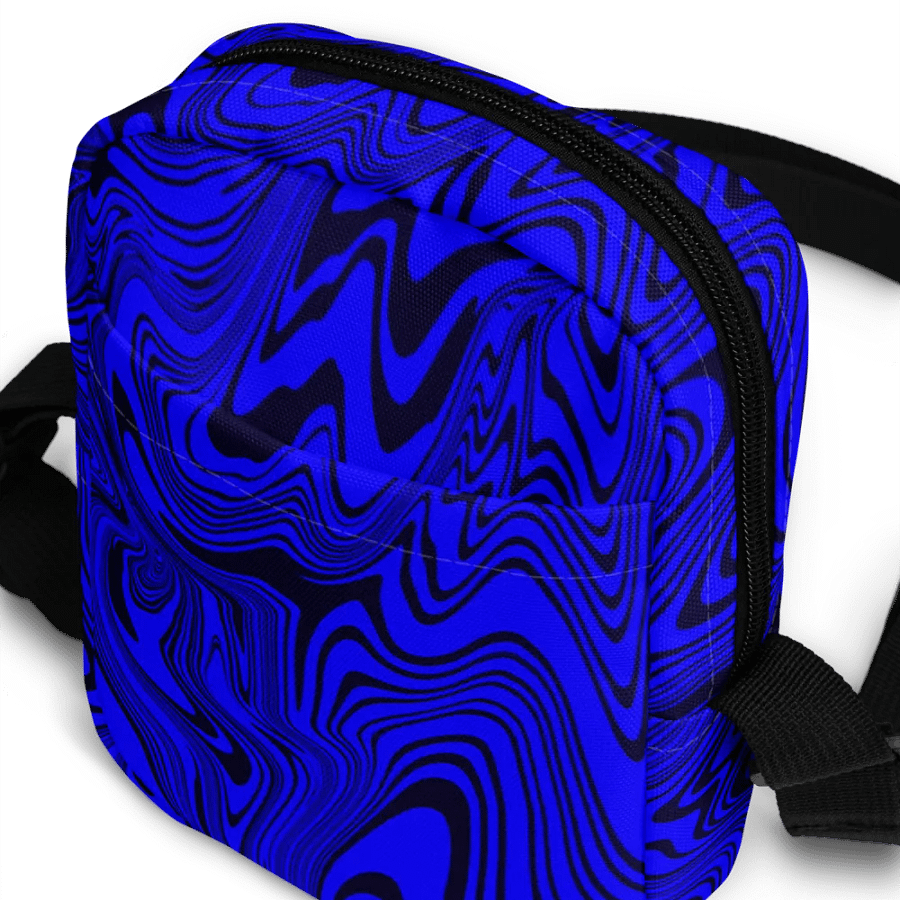 Utility Crossbody Bag - Abstract Blue Swirls product image (7)