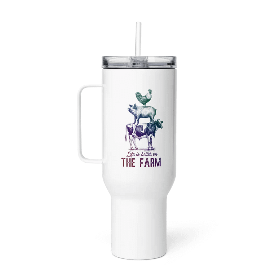 "Life is better on the farm" Travel Mug with a Handle product image (19)