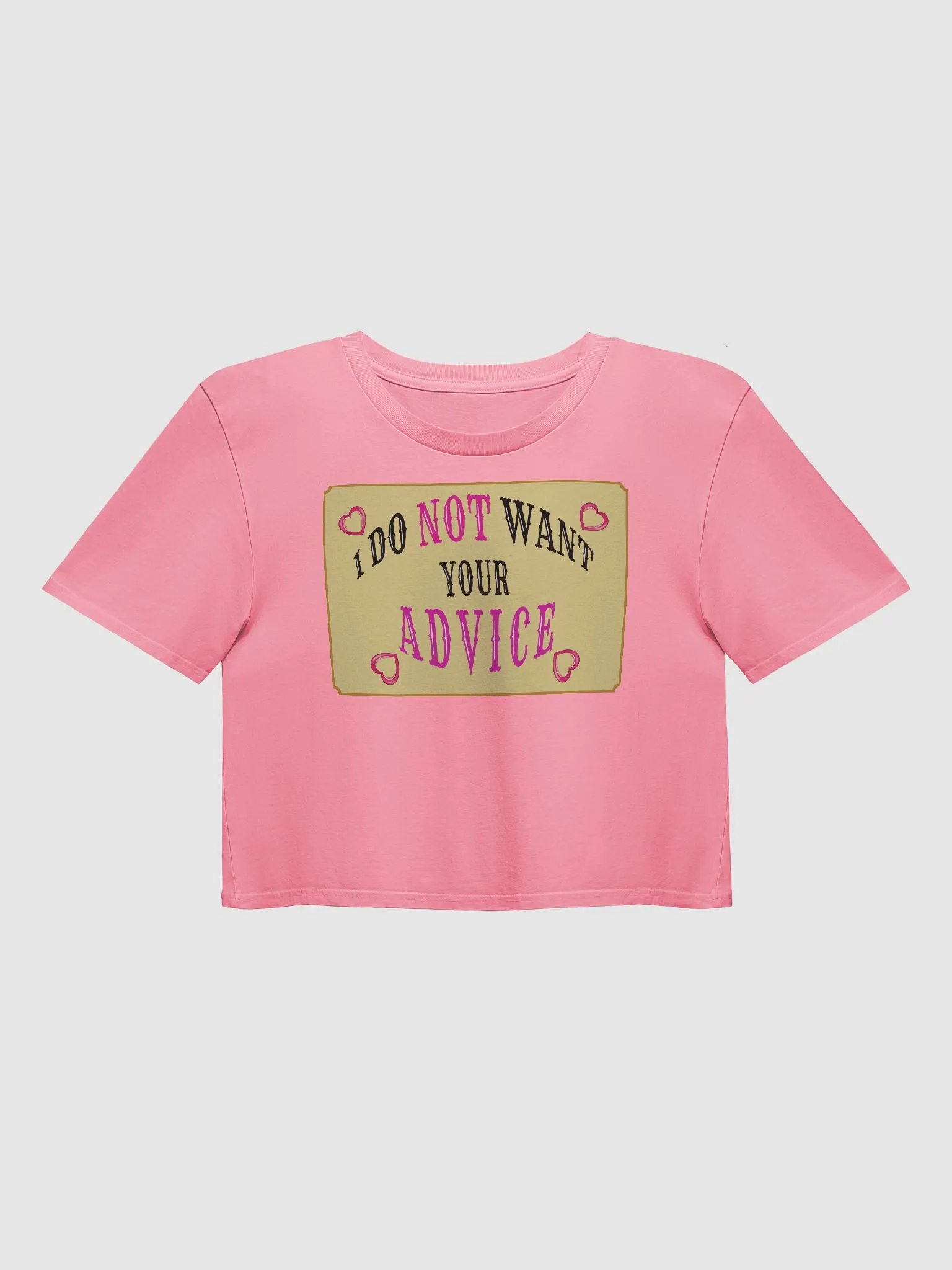 No Advice Pink Crop Top product image (3)