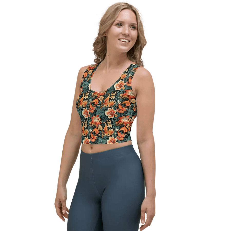 Sunset Flowers | Crop Top T-Shirt product image (3)