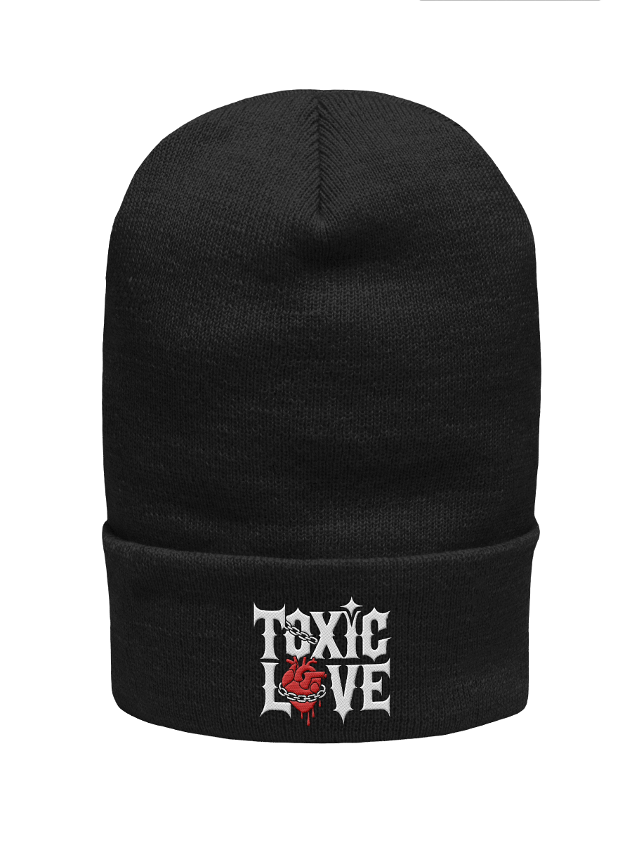 Toxic Love Heart Embroidered Beanie product image (1)