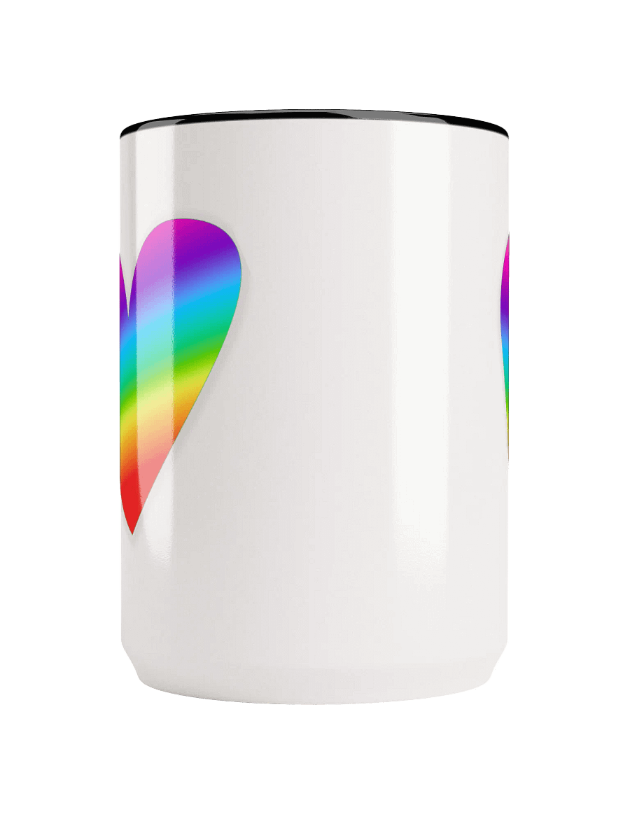 Rainbow Heart Ceramic Mug with Color Inside product image (5)