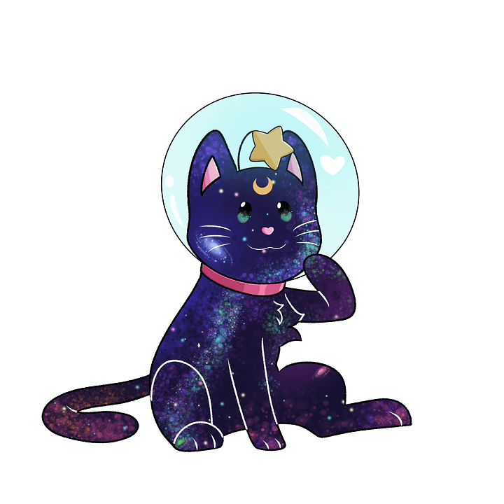 Space Cat Sticker product image (1)