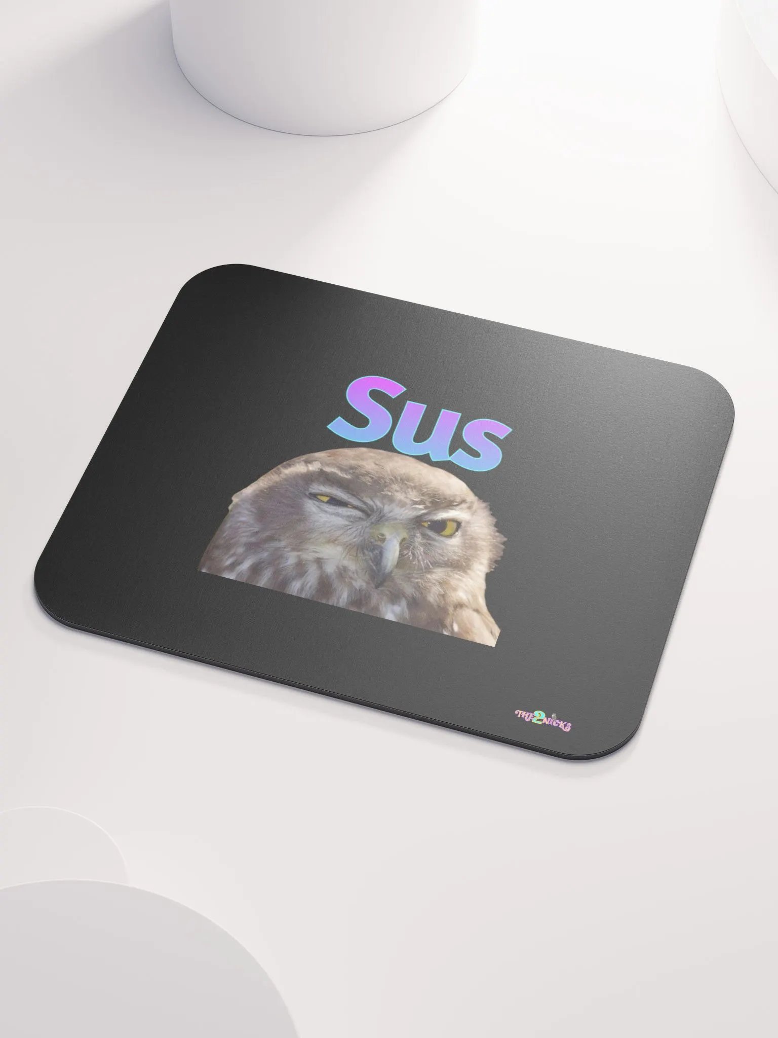 Sus Owl Classic Mouse Pad (Black) product image (3)