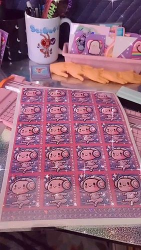 Making stickies 😛
#kawaii #stickers #bestbean #celestialbean