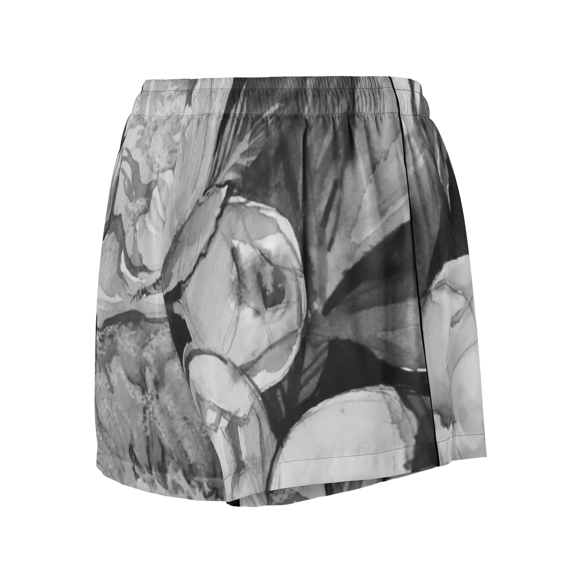 B&W Peonies - Women's Pajama Shorts product image (2)