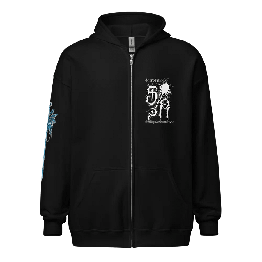 SharpTattoos @ StregaRose (Blue) Zip Hoodie product image (1)