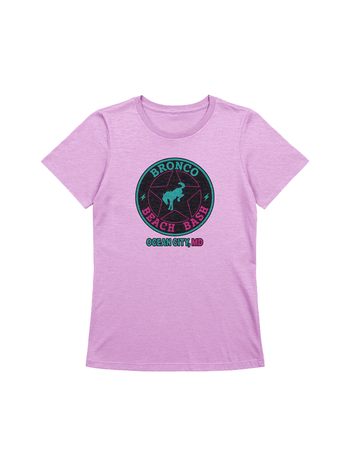 2025 Bronco Beach Bash Ocean City / Destination Bigfoot Bronco Collab | Full Send Women's Relaxed Fit Bella + Canvas Supersoft T-Shirt (Multiple Colors Available) product image (2)