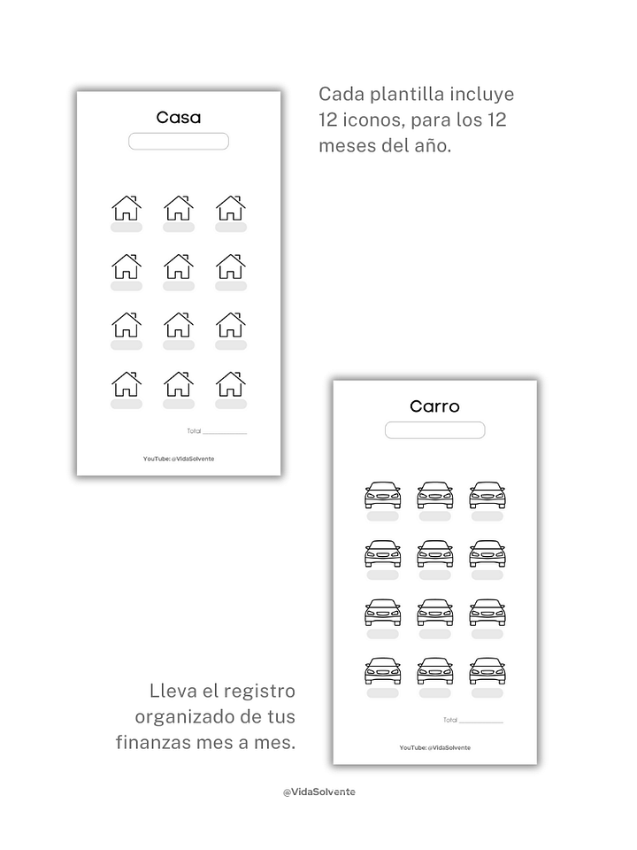 14 Plantillas de Categorias Mensuales + REGALO product image (2)