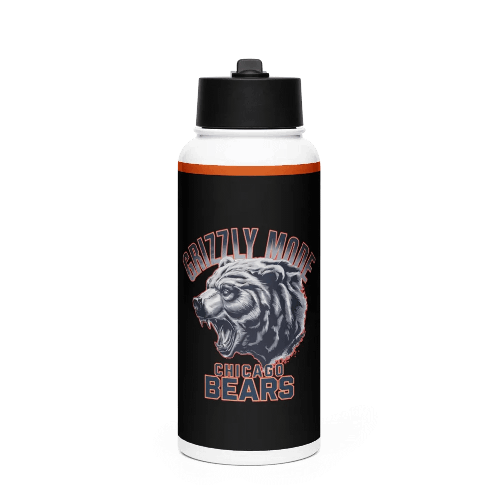 "Grizzly Mode" Stainless Steel Water Bottle | Chicago Bears | NFL Home Locker product image (1)