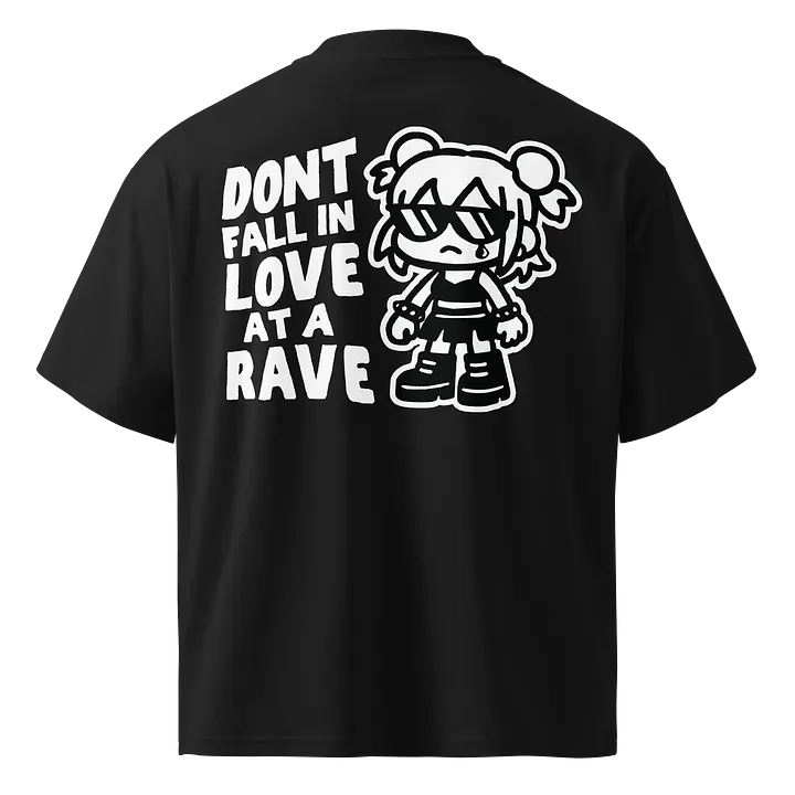Rave Love Oversized Shirt blk product image (2)