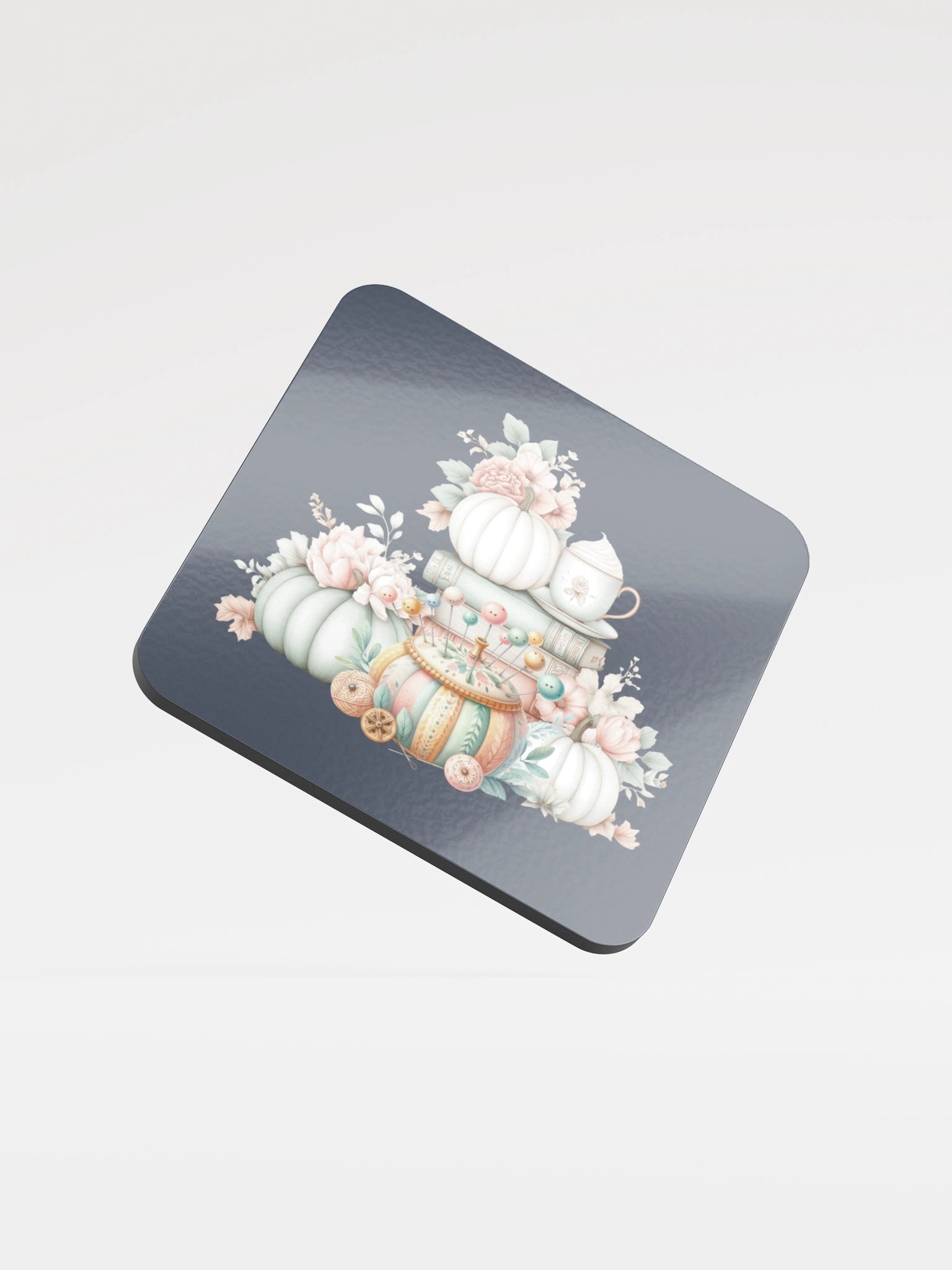 Autumn Pastel Pins Pumpkin Coasters product image (2)
